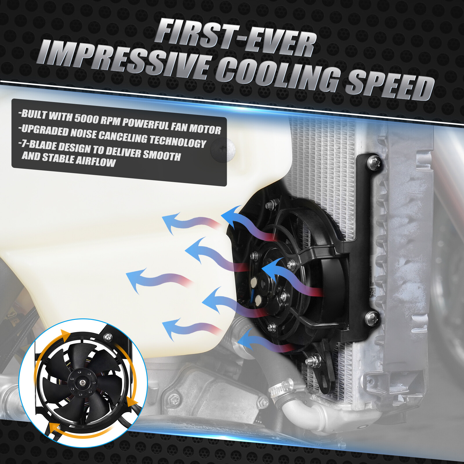NICECNC Radiator Fan Bracket Kit For KTM 125 250 350-450 XC SX XCF SXF 2023-2025