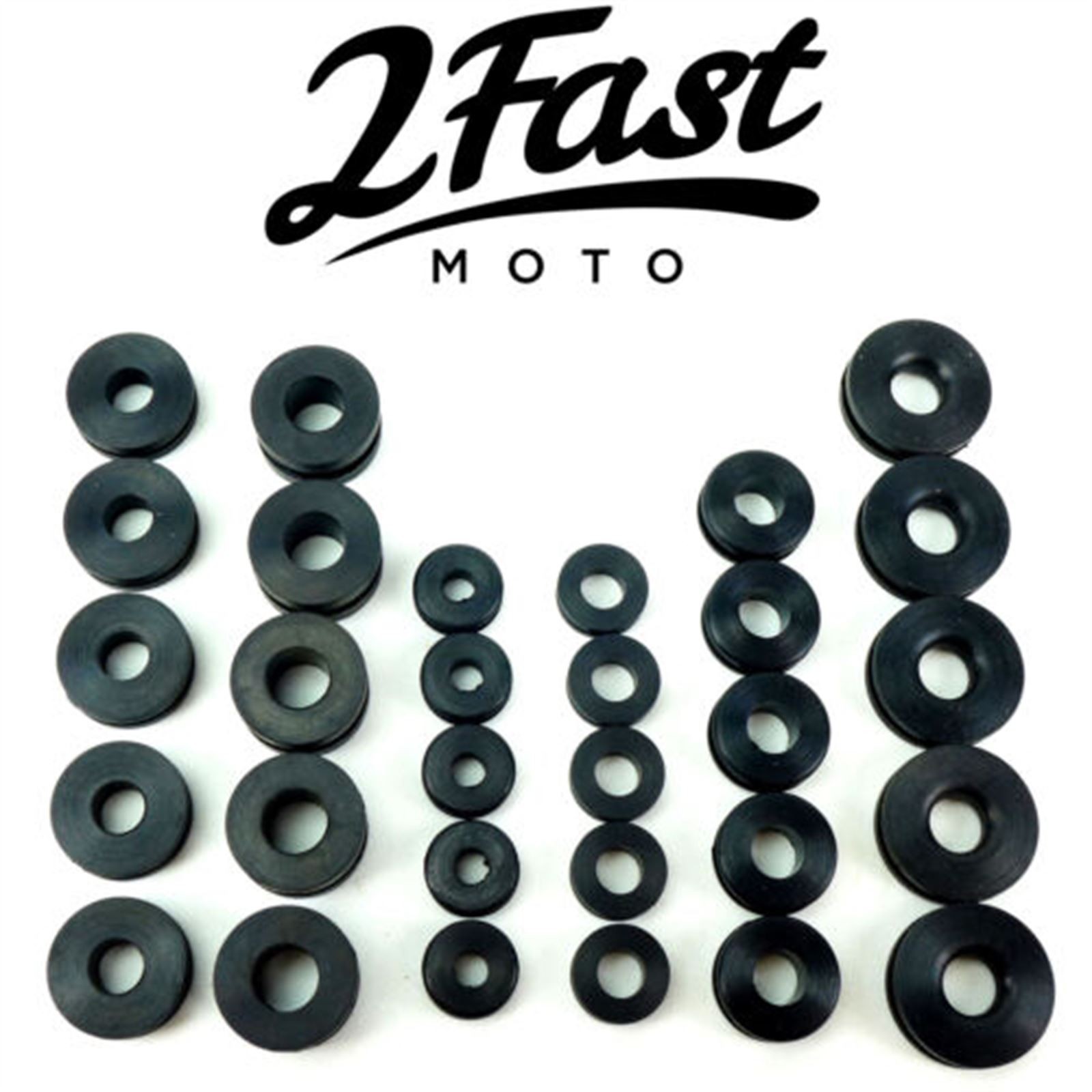 2FastMoto 30-Piece Rubber Reduce Vibration Grommet Variety Pack 2fm-73-3360a