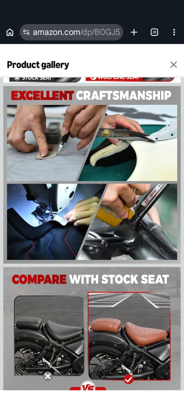 Soft Rider& Passenger Seat Cushion For Honda Rebel CMX300 CMX500 ABS S 2017-2026