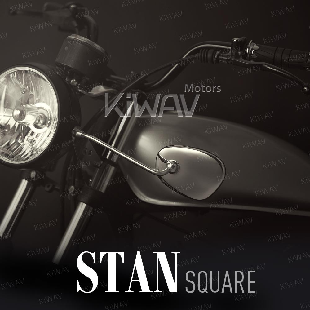Mirrors Stan square chrome headlamp side mount for vintage BMW US STOCK