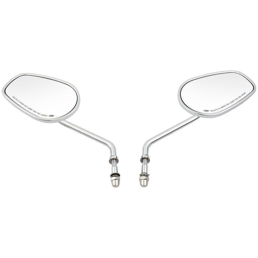 2x Rear View Side Mirrors For Harley Davidson Wide Glide FXDWG 93-17 FLSTF 90-17