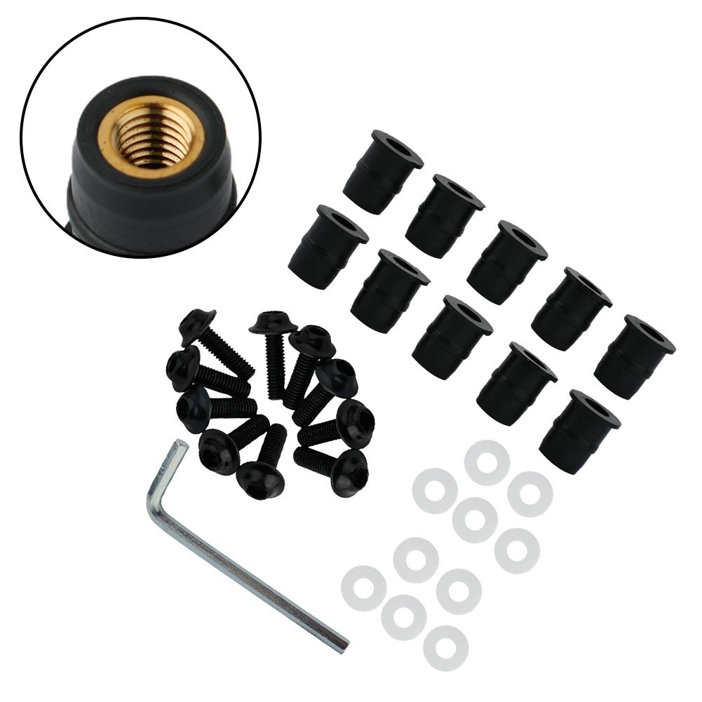 Screw Kit CNC Bolt Windscreen Windshield Aluminum+plastic Fairing Screen