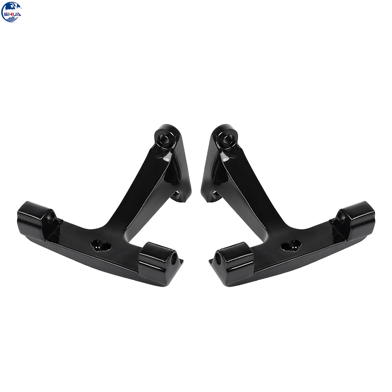 Black Passenger Floorboard Mount Bracket For Harley Electra Road Glide 1993-2023