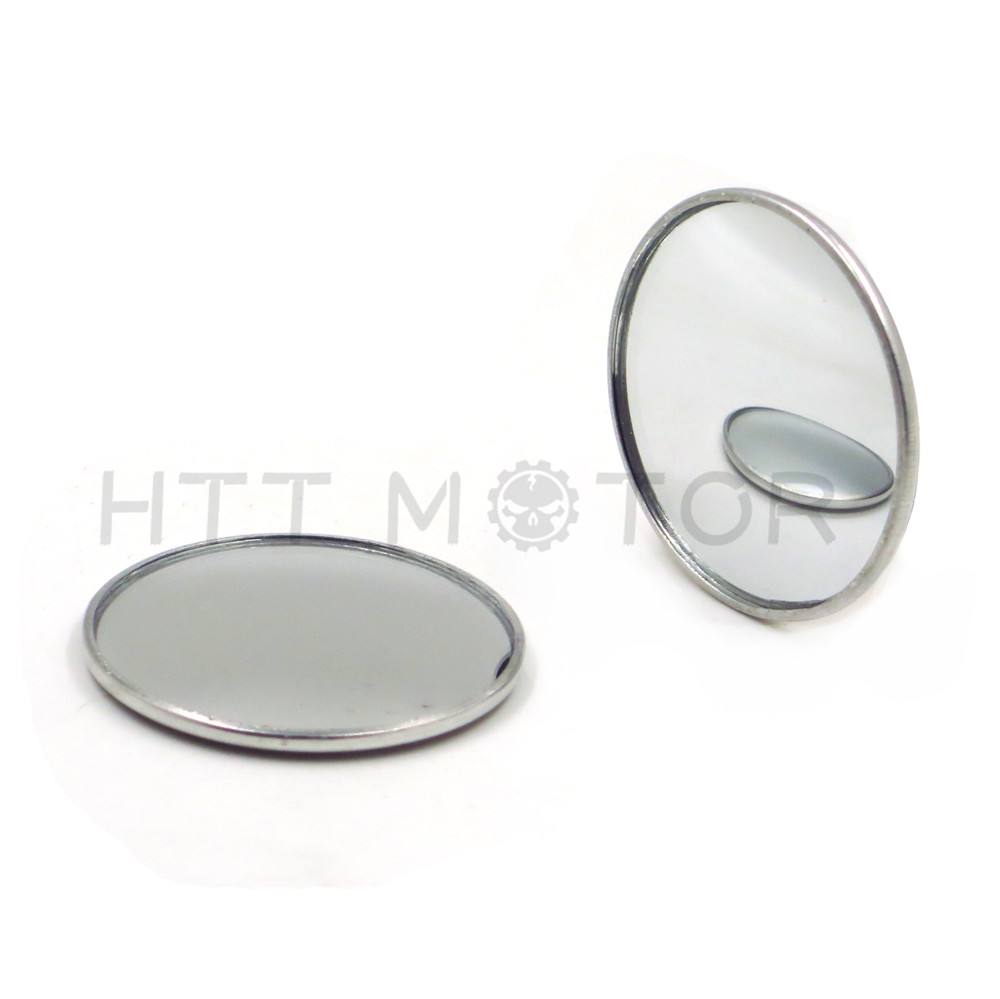 PAIR 2″UNIVERSAL ROUND STYLE CONVEX BACK/REAR TOW SIDE VIEW BLIND SPOT MIRROR