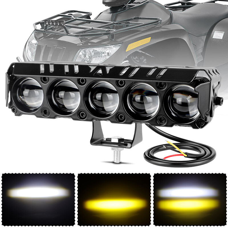 1X 6inch LED Work Light Bar Spot Fog Offroad Driving Lamp Truck SUV Yellow+White