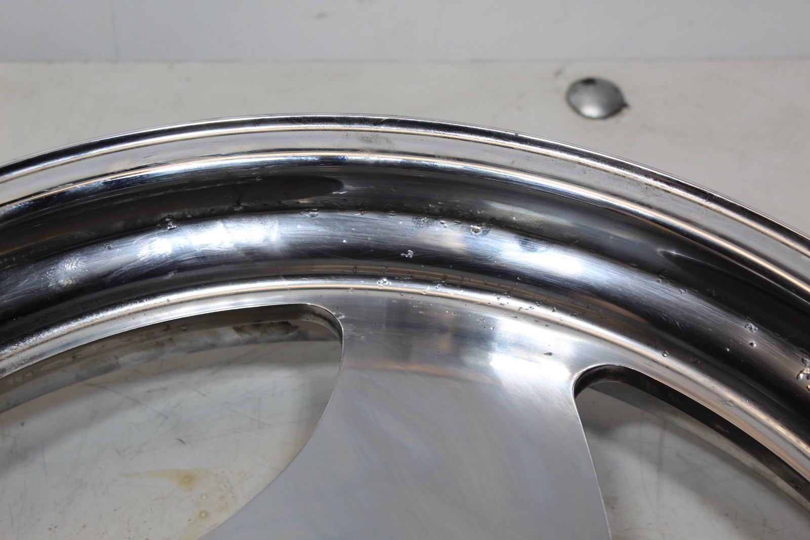 Buell X1 S1 M2 PM Chrome Plated Wheel Set 17×3.5 17×5.5″ Straight Pitting