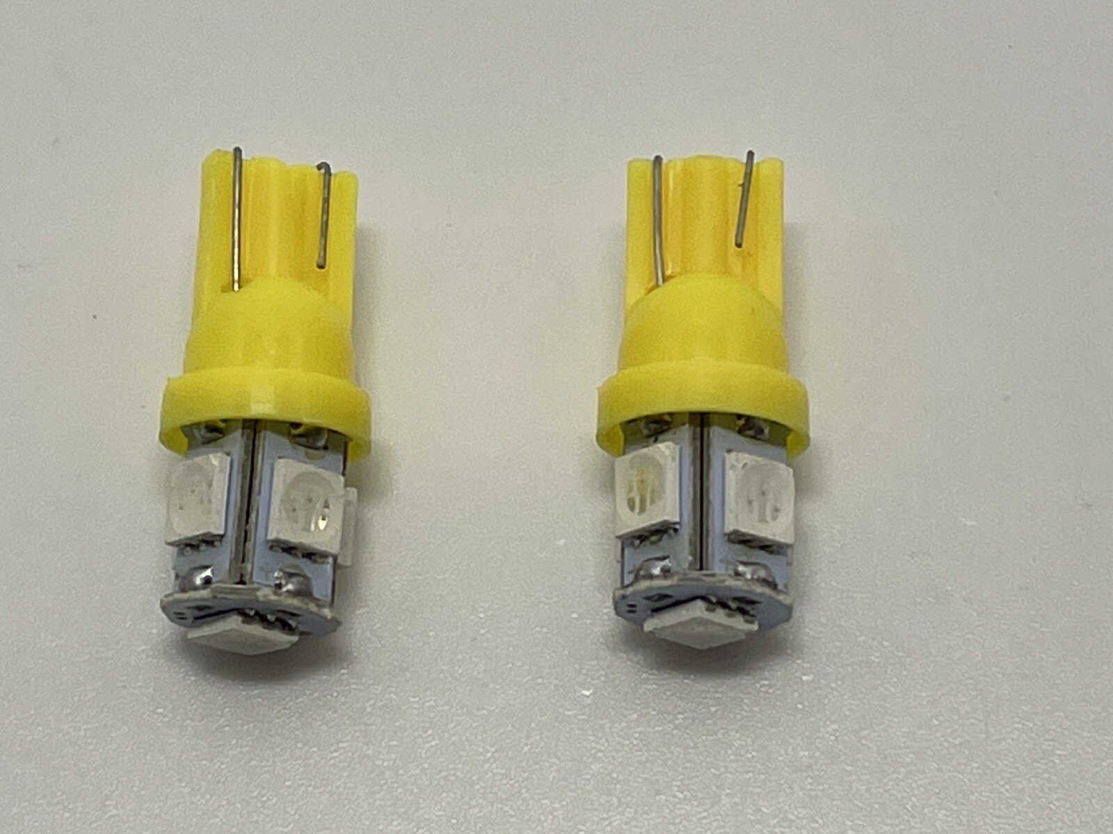 LED BULB WEDGE CAPLESS 12V T10 W5W 501 INDICATORS 5050 AMBER ORANGE SMD x 4