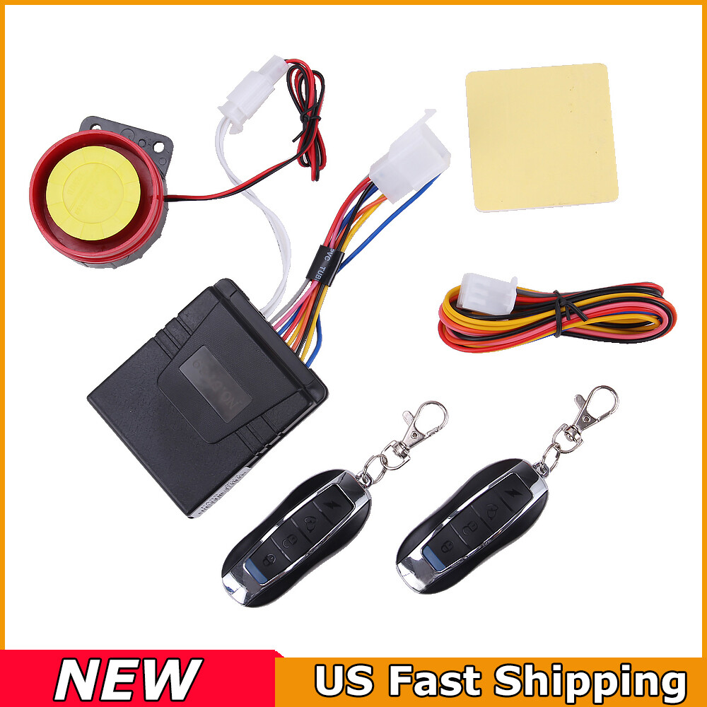 Scooter Car Security Alarm System Remote Control ATV Anti-theft Motorcycle Bike