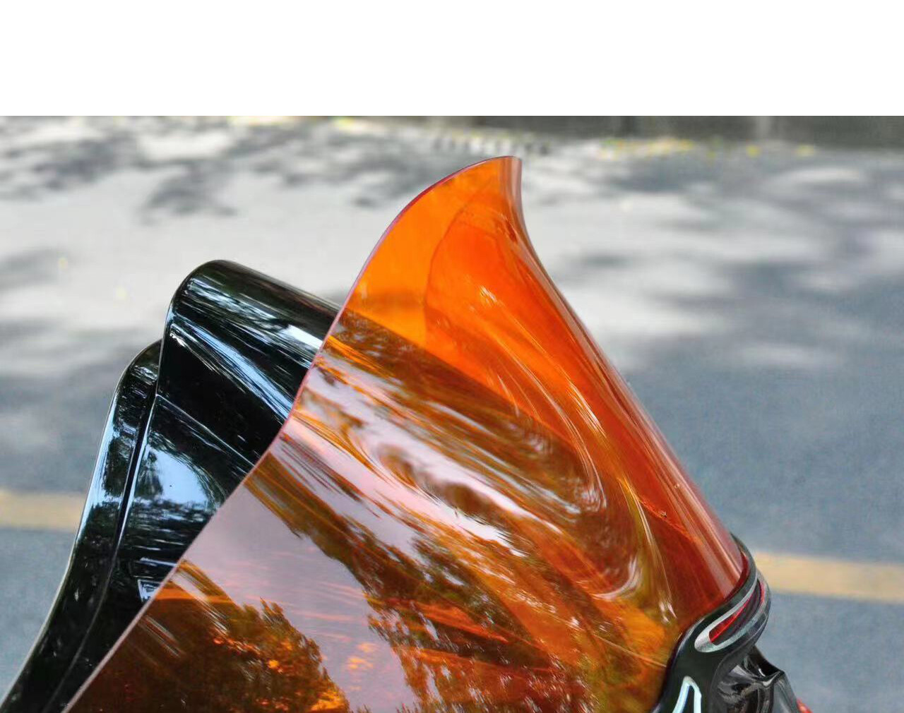 Orange PMMA 7.0″ Windscreen Windshield for Harley Road Glide Special FLTRX 15-23