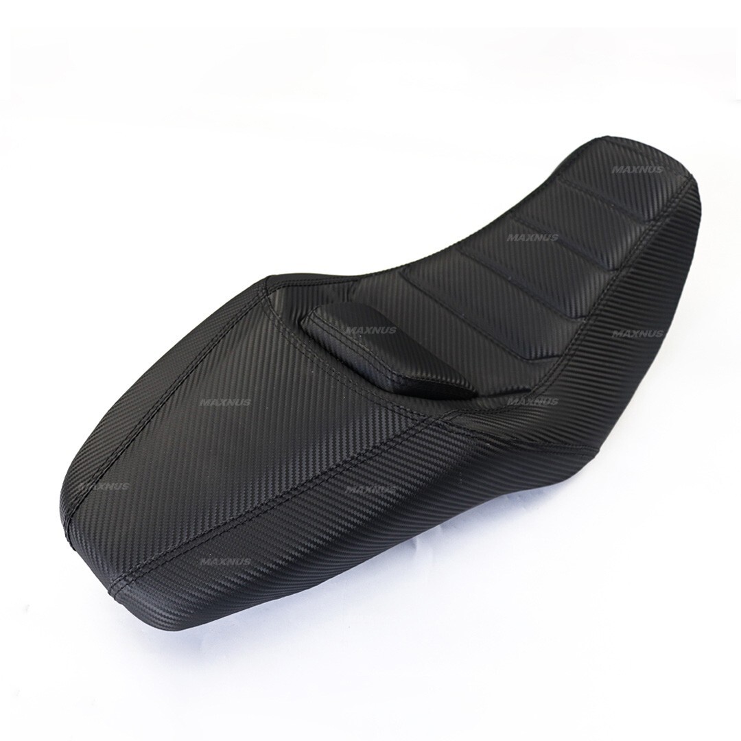 REPLACEMENT DUAL CARBON SEAT CUSHION STITCH BLACK FOR HONDA MSX SF 125 17-19
