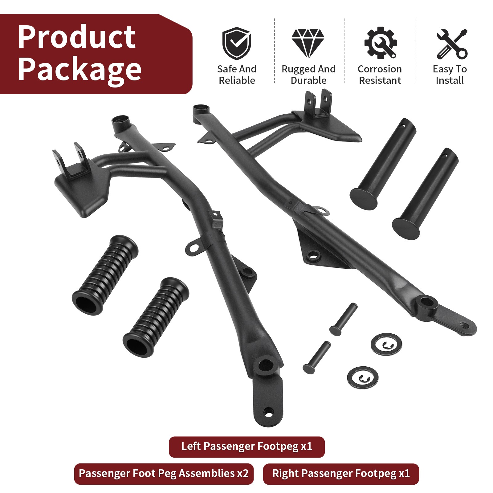 2015 2016 – 2024 for Kawasaki Vulcan S EN650 Passenger Foot Peg Set 99994-0570
