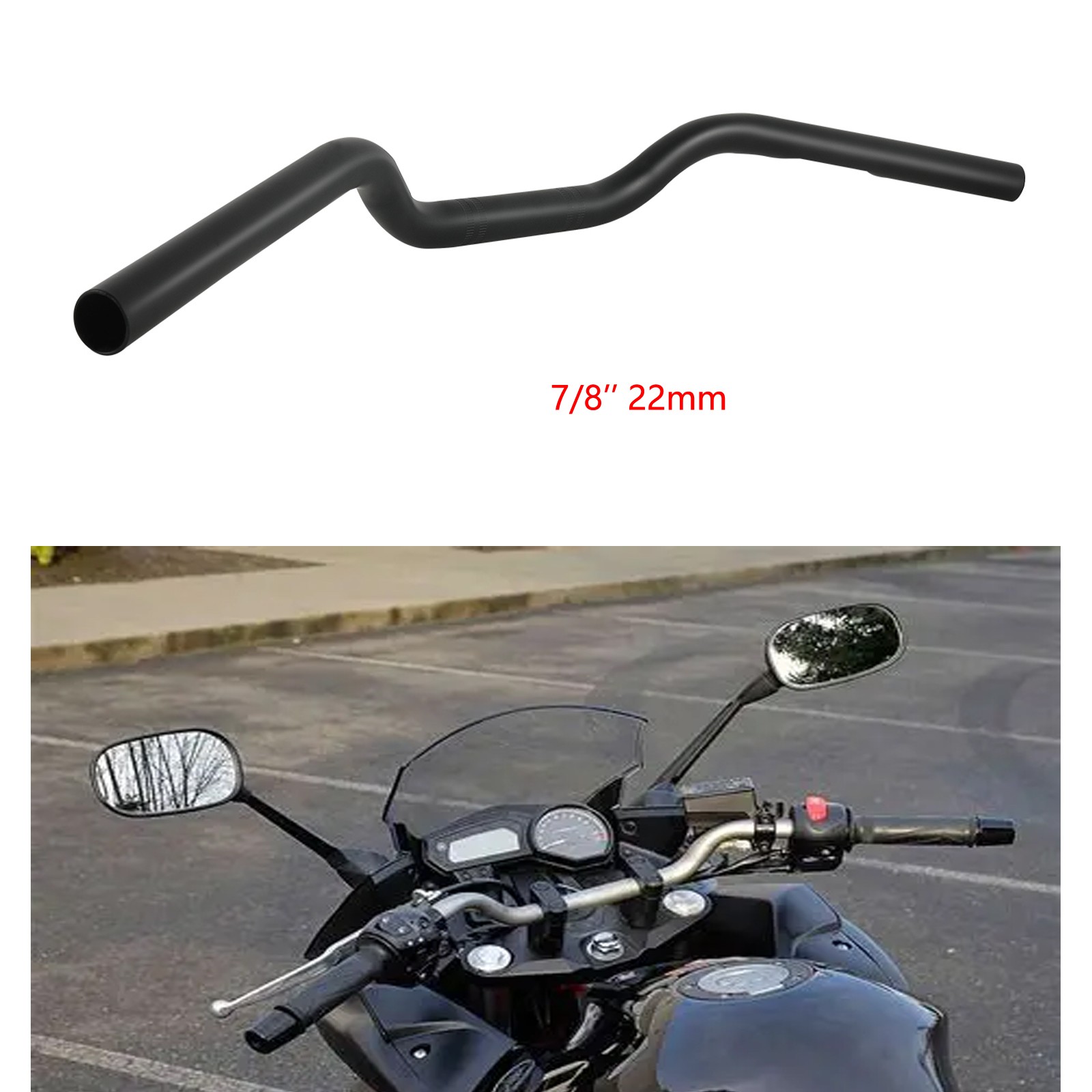 7/8″ 22mm Handlebars Tracker Bar For Yamaha FZ6R FZ1 FZ6 FZ07 FZ600 FZ700 FZ750