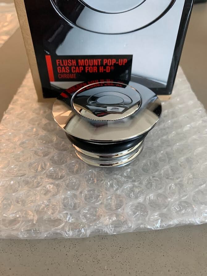 Kuryakyn Flush Mount Pop-Up Gas Caps Chrome 7178
