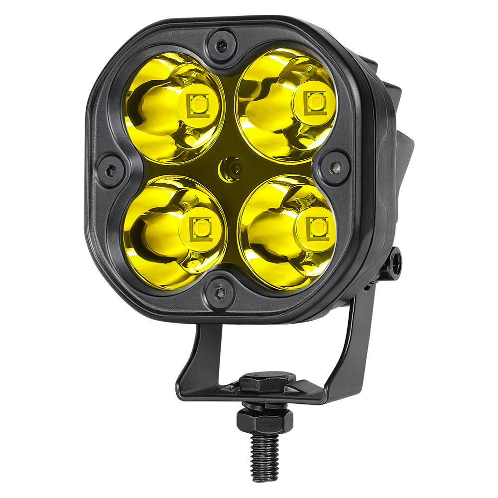 2x LED Motorcycle Spot Lights Auxiliary Headlight Driving Fog Lamp Amber 3″ 80W