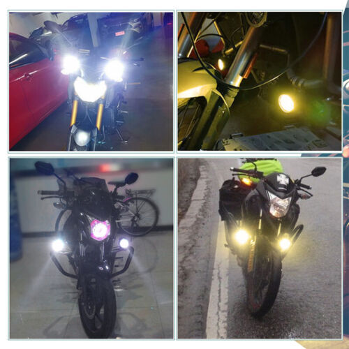2X 60W LED Spot Light Motorcycle Headlight Driving Fog Lamp Yellow/White Strobe