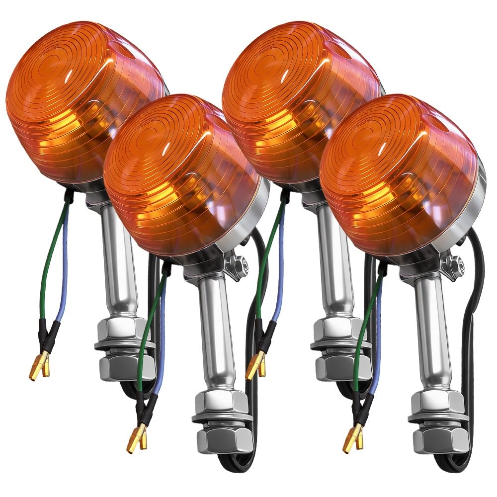 Amber Turn Signal Light Blinker Chrome 4-40X for Honda CL90 Scrambler 1967-1969