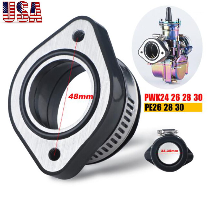 48mm Flange Intake Adapter Carb Manifold Boot For PWK 24 26 28 30mm Carburetor