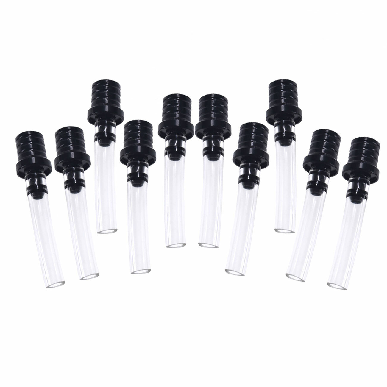 10 Pcs Black Motorcycle Gas Fuel Cap Valve Vent Breather Hose Tube For Dirt Bike