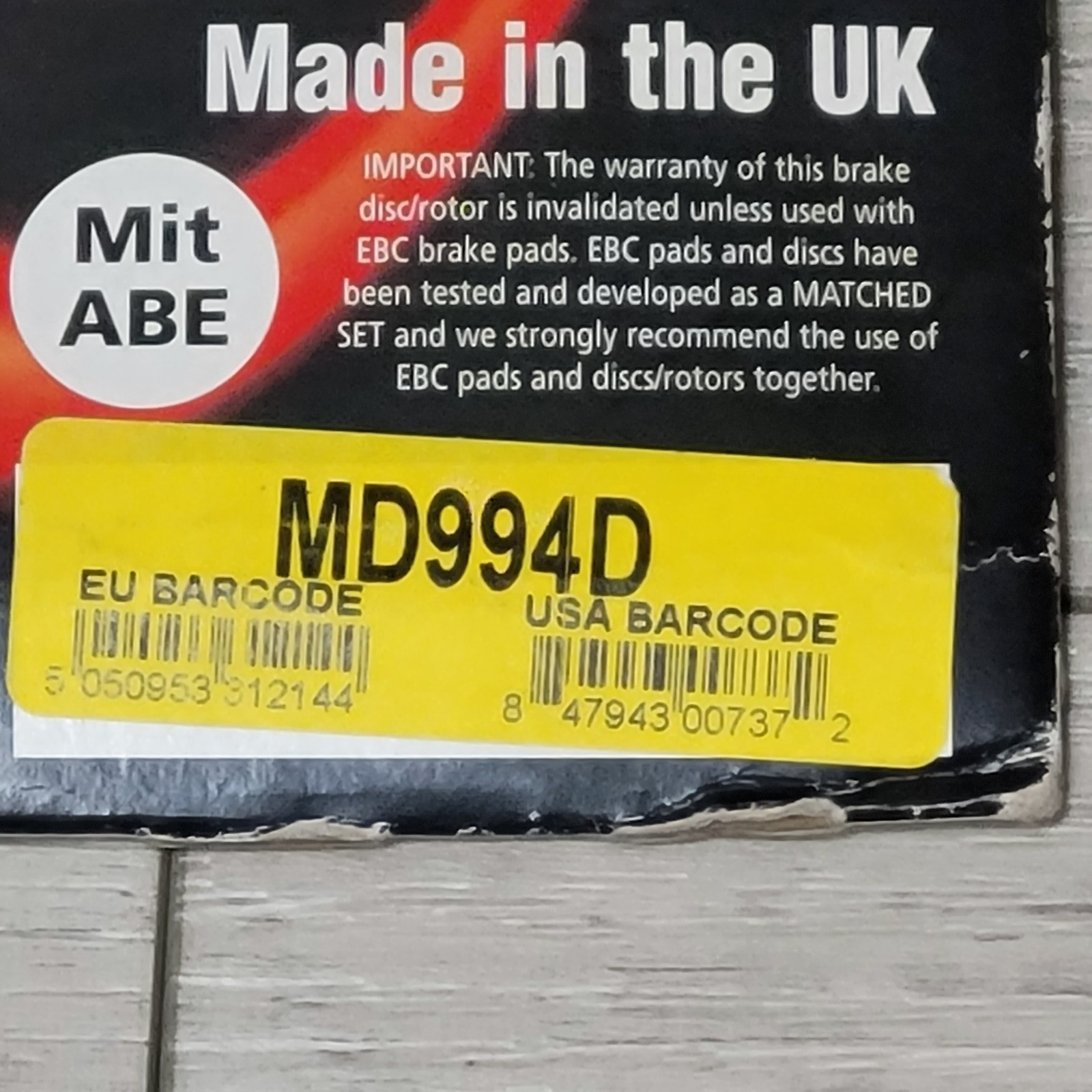 EBC MD994D OE Replacement Brake Rotor