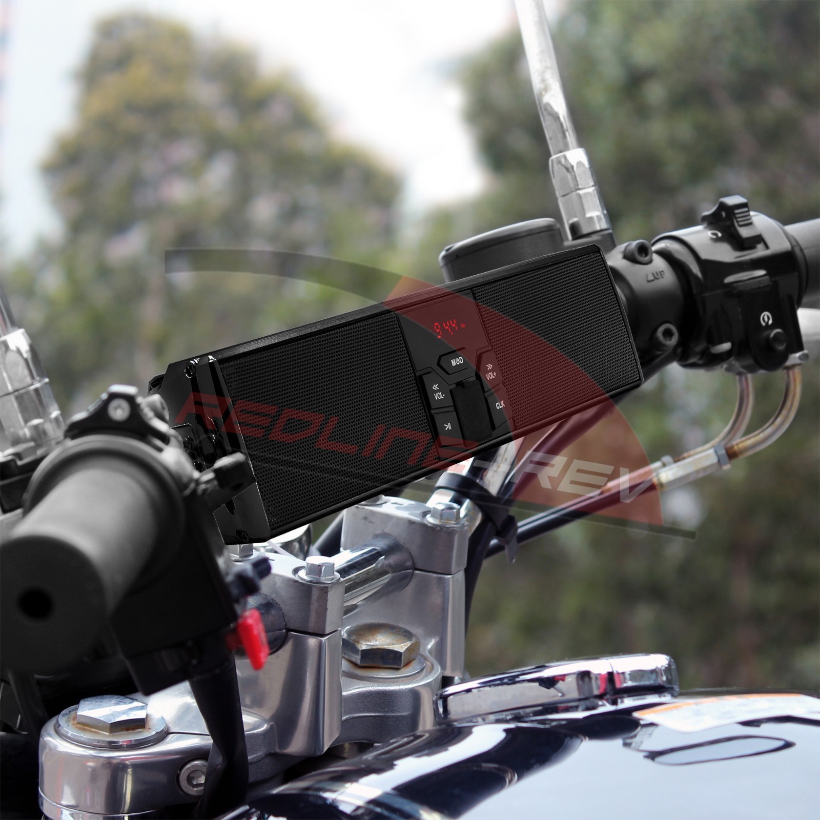 Bluetooth Motorcycle Audio Stereo Speaker System LED MP3 FM Radio USB AUX Harley