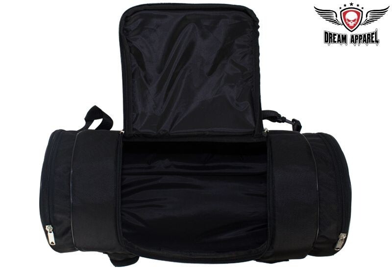 Textile Touring Motorbike Black Triple Compartment Sissy Bar Motorcycle Luggage