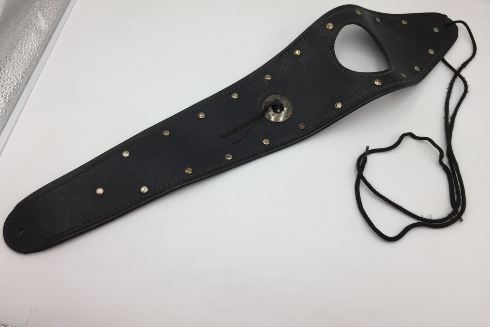 Harley Sportster Gas Cover Panel Bib Leather Black,All American Rider,Made USA