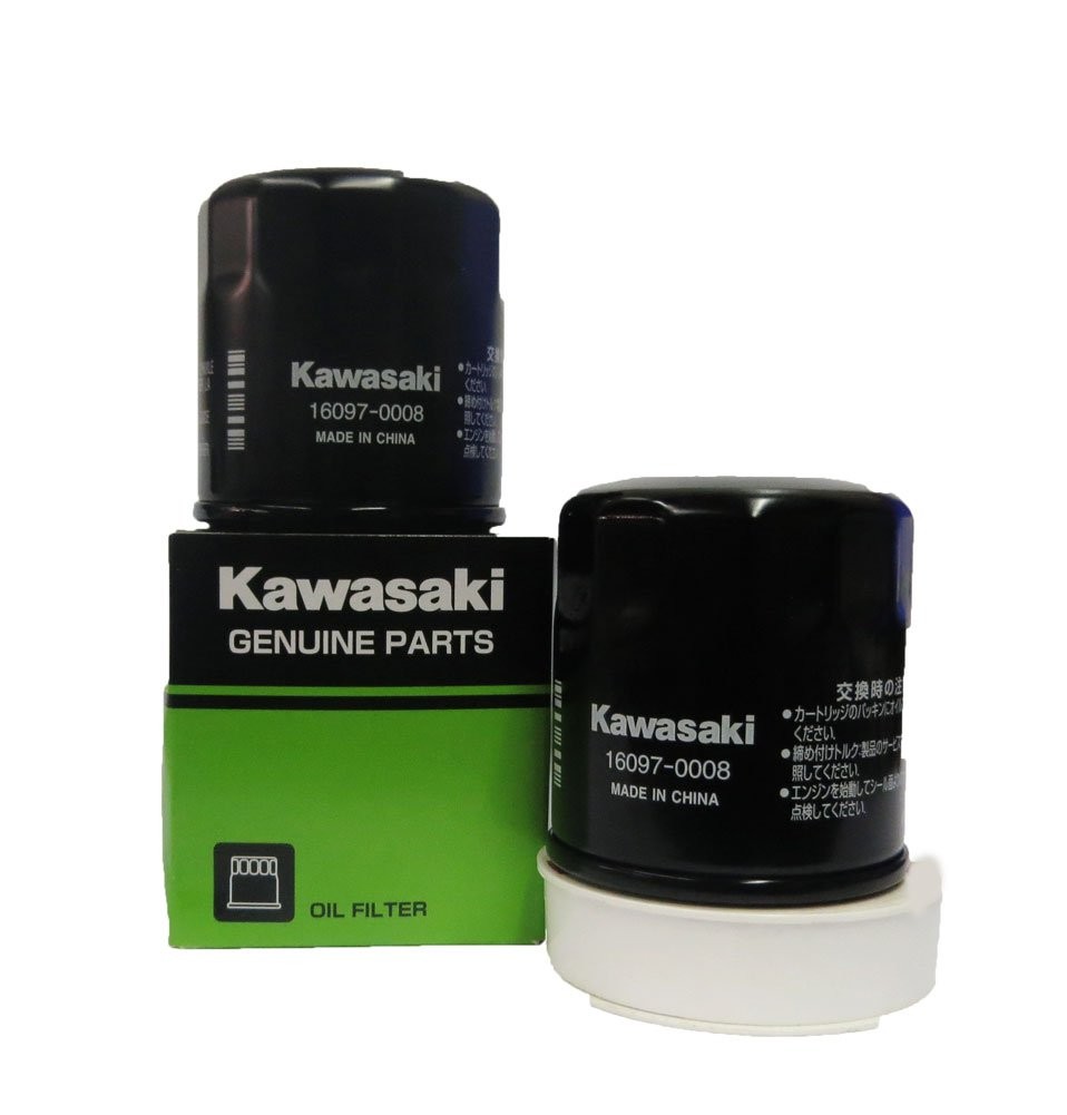 Genuine Kawasaki Oil Filter Part Number 16097-0008, 2 pack