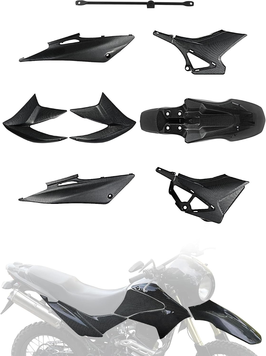 Complete Fairing Body Work Kit for Hawk 250 – Stylish Carbon Fiber Design