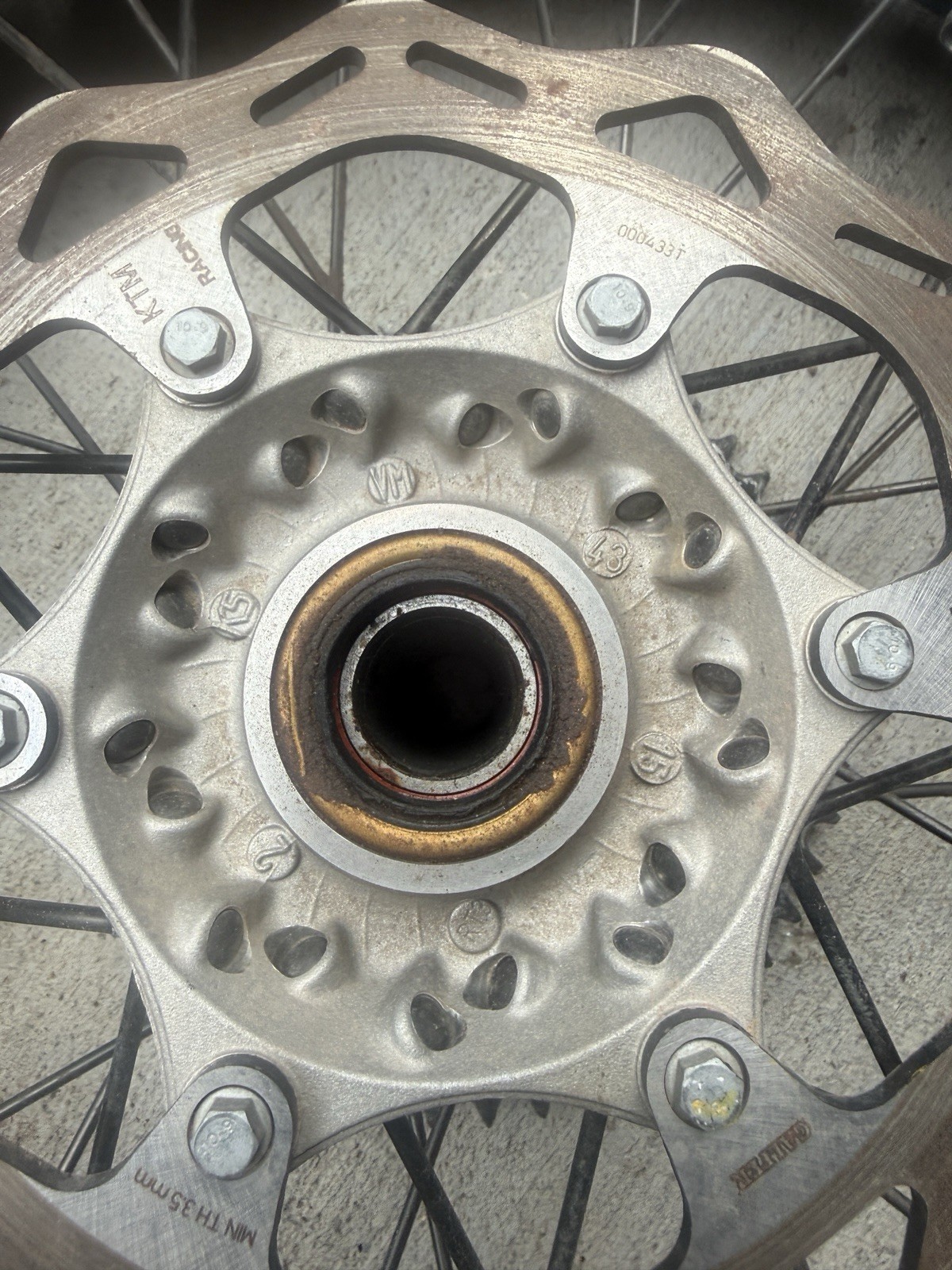 KTM SXF Rear Wheel Rim Assembly OEM