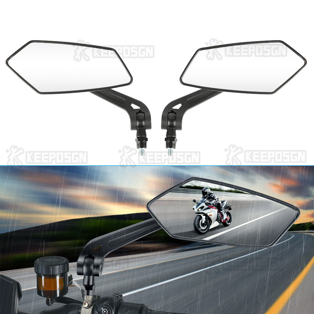 8mm 10mm Motorcycle Rearview Side Mirrors For Kawasaki KZ650 KZ750 KZ1100 KZ1300