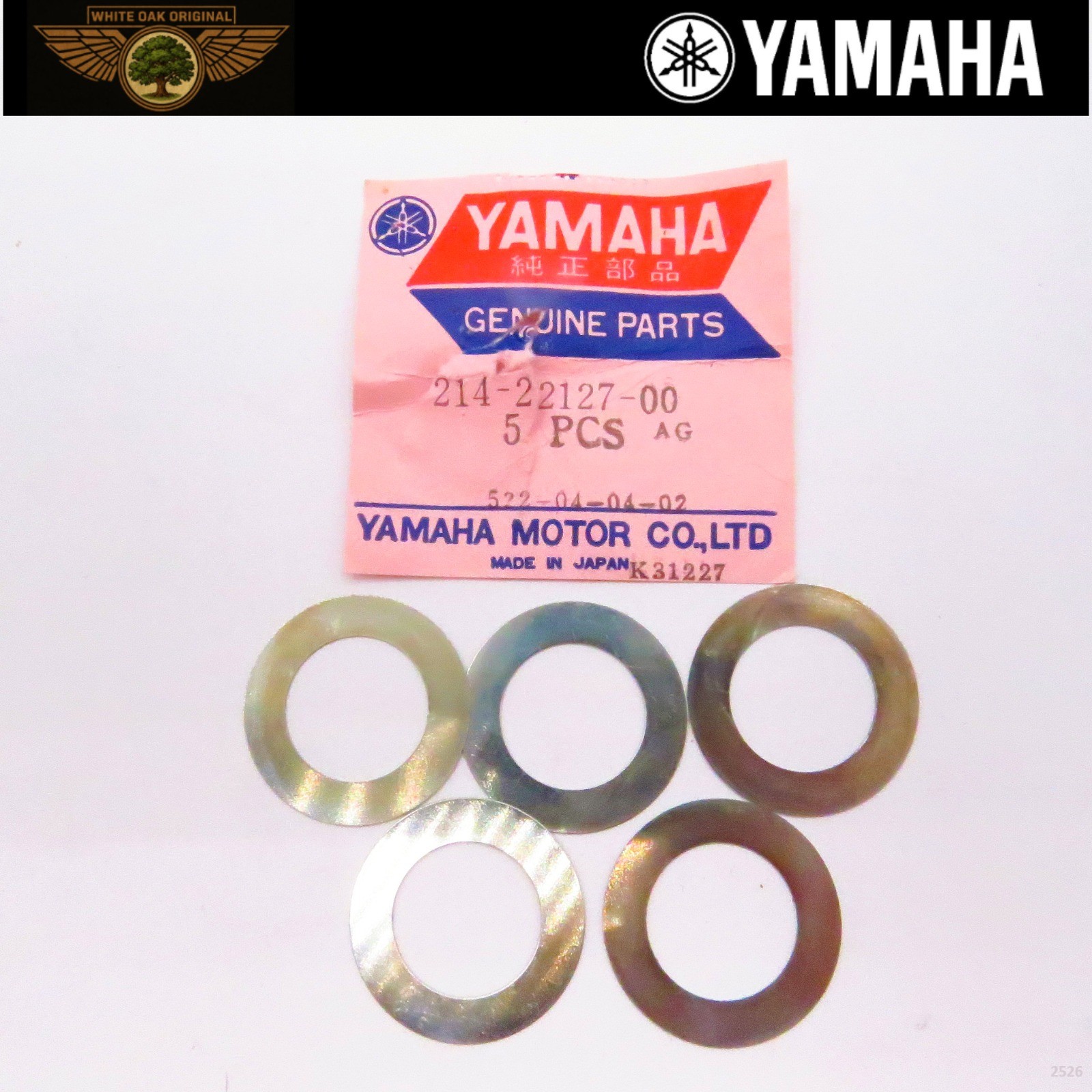 (5) YAMAHA REAR AXLE CHAIN CASE SHIM OEM NEW DT1 TD1 250 214-22127-00-00
