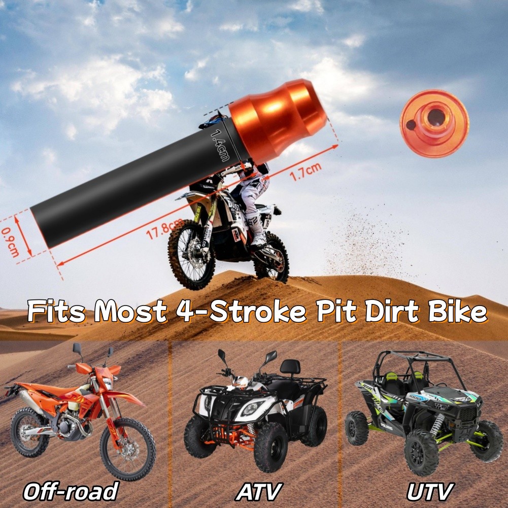 1X CNC Gold Gas Cap Vent Tank Fuel Air Breather Valve Hose Tube MX Dirt Bike ATV