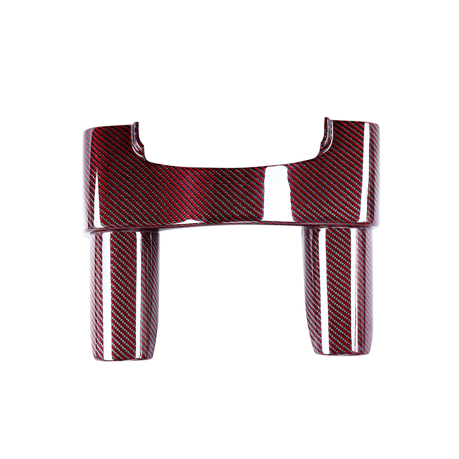 Red Carbon Fiber Upper Front Fork Slider Tube Trim Cover Fits 2014-23 FLHX FLTRX