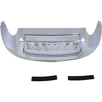 Custom Dynamics Chrome White/Clear LED Front Fender Tip Housing 14-19 Road King