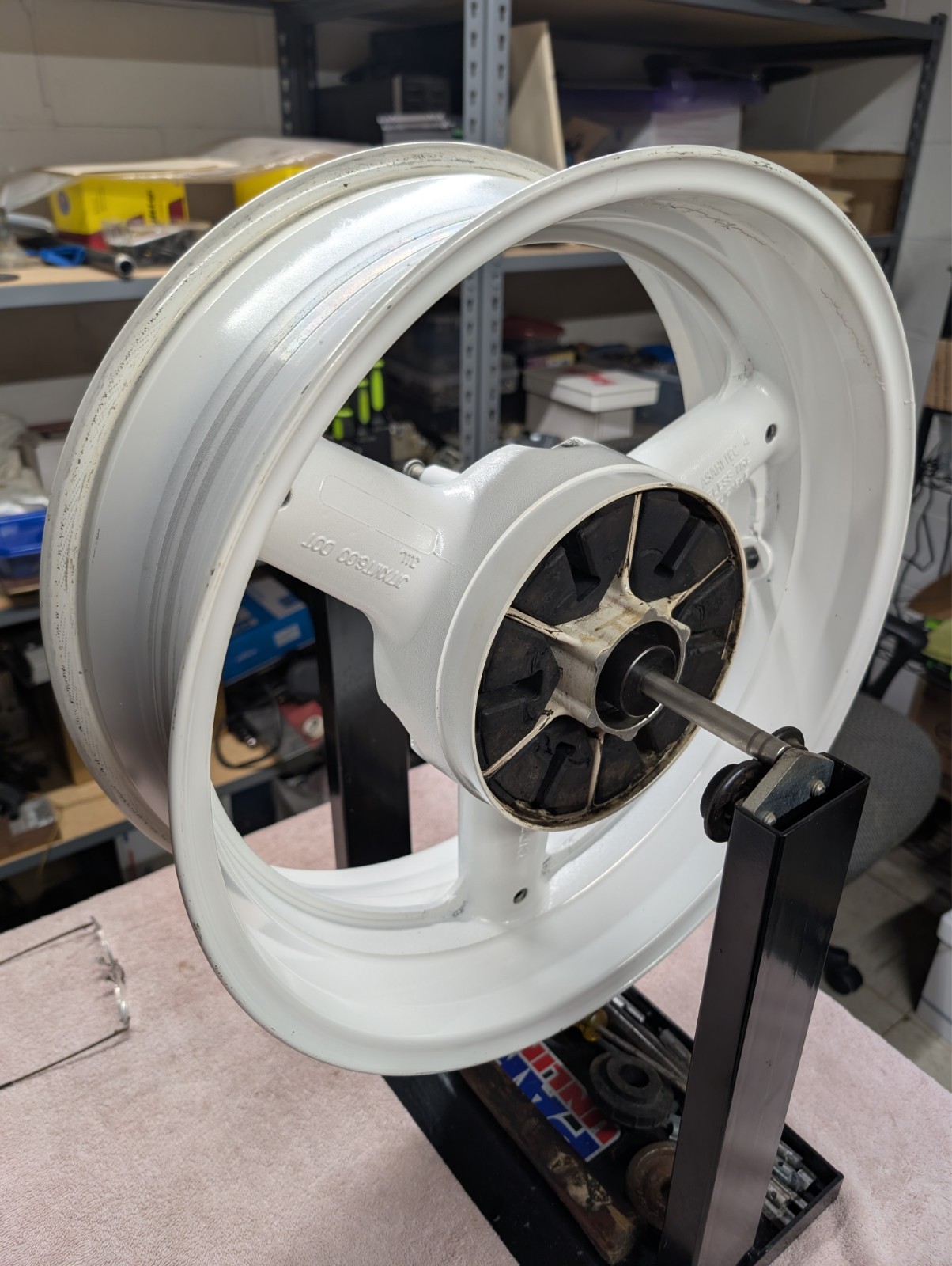 98-03 Suzuki TL1000R Rear 6 inch Wide Wheel Rim OEM White Hayabusa SRAD GSXR