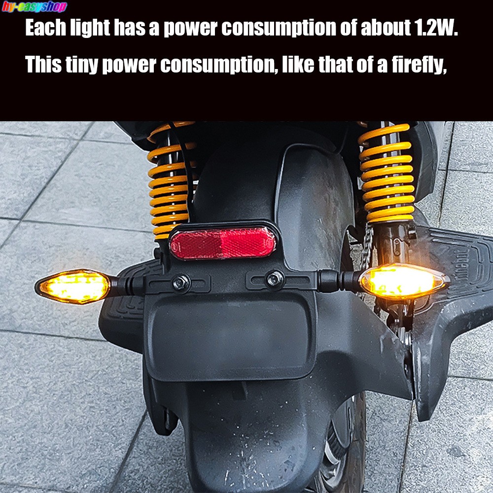 2x Motorcycle Signal Lamp Warning Light Universal 12v 5730 LED IPX6 Waterproof