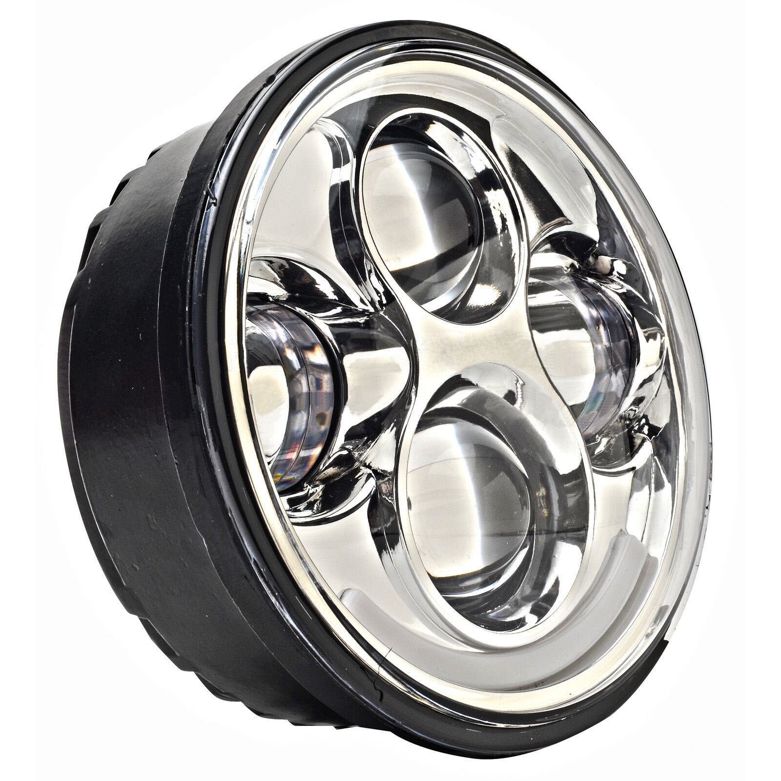 5-3/4 Motorcycle Chrome Projector Octane HID LED Light Bulb Headlight 4 Harley