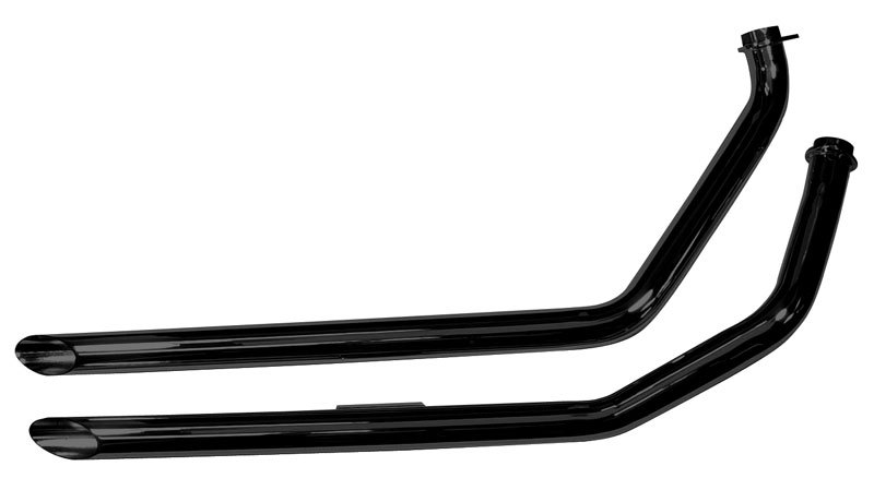 FLAT BLACK 1 3/4″ DRAG PIPES FOR HARLEY SOFTAIL MODELS 1986-2006
