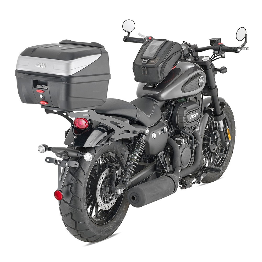 Givi B32N Bold Top Case Black/Silver 32 Liter / Monolock w/Universal Mount