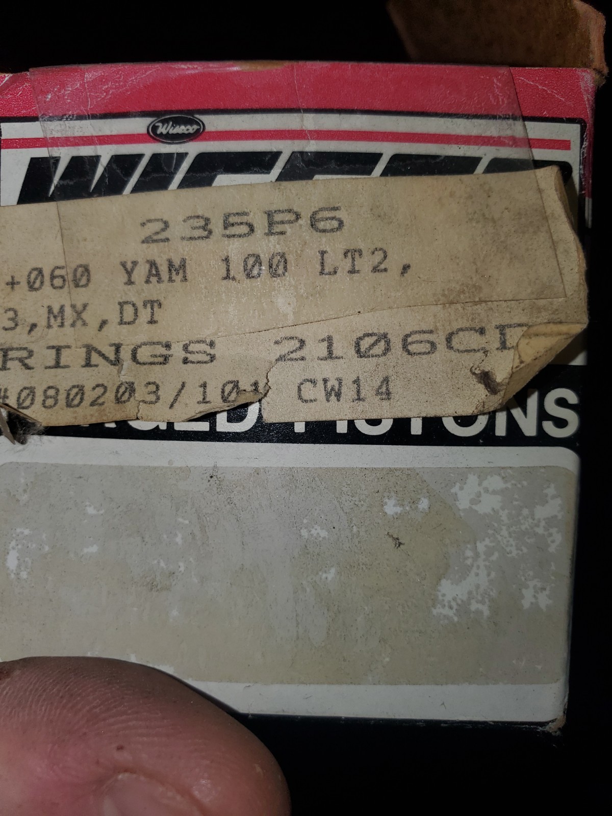Weisco Yamaha 100 Dt Mx 235P6 .060 NOS