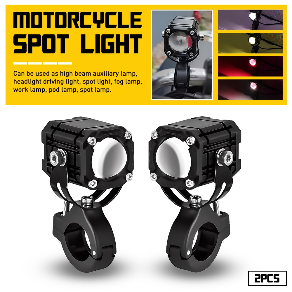 Pair LED Work Light Bar Headlight Driving Spot Light Fog Lamp Motorcycle UTV ATV