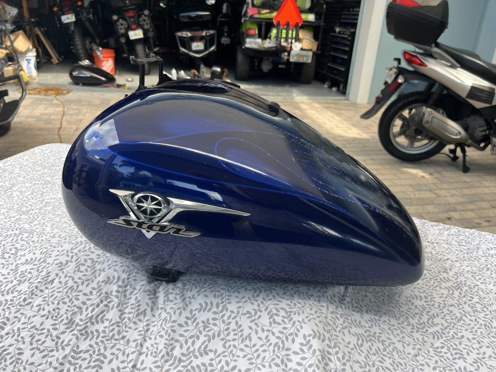 Yamaha OEM V-Star VStar XVS 650 XVS650 Gas Fuel Tank Petrol NO LEAKS/RUST VIDEO