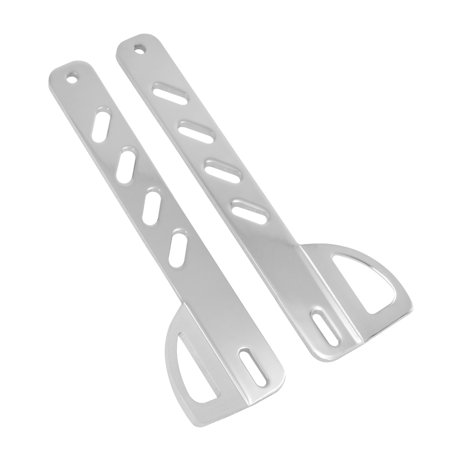 Chrome Front Fork Tie Down Brackets Mounting Holder Fit For Harley Softail 00-24