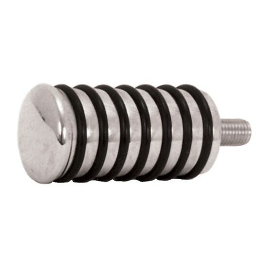 1 X Chrome Billet Black O ring Toe Peg for Harley Footpeg Shifter Brake 15/16-24