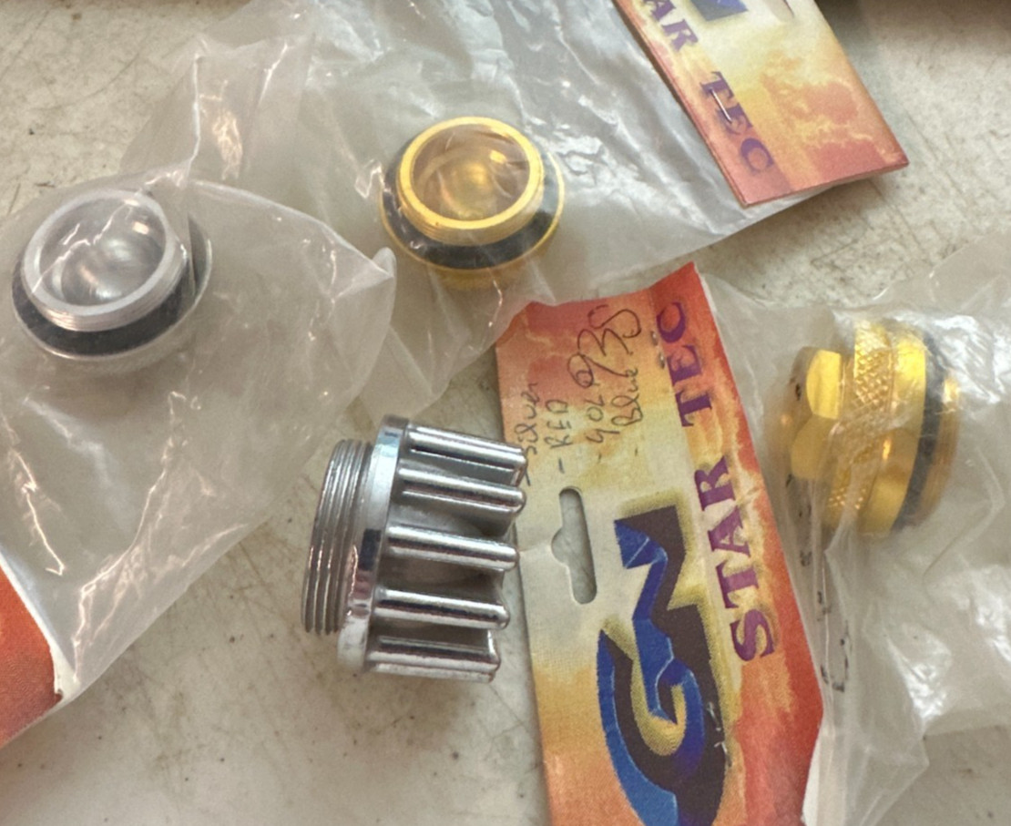 LOT OF 4 VARIETY PACK VALVE ADJ CAPS REF OEM# 12361-300-000