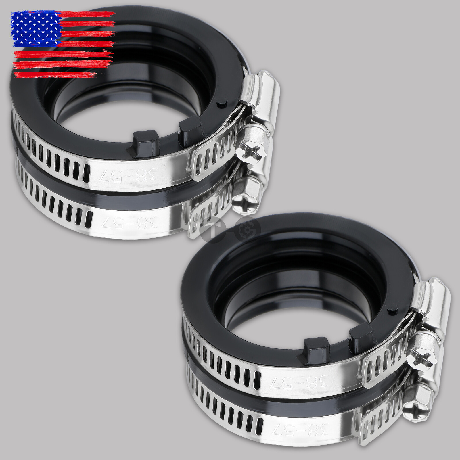 2X Carburetor Intake Boot for Kawasaki Brute Force 650 750 KVF650 KVF750 New