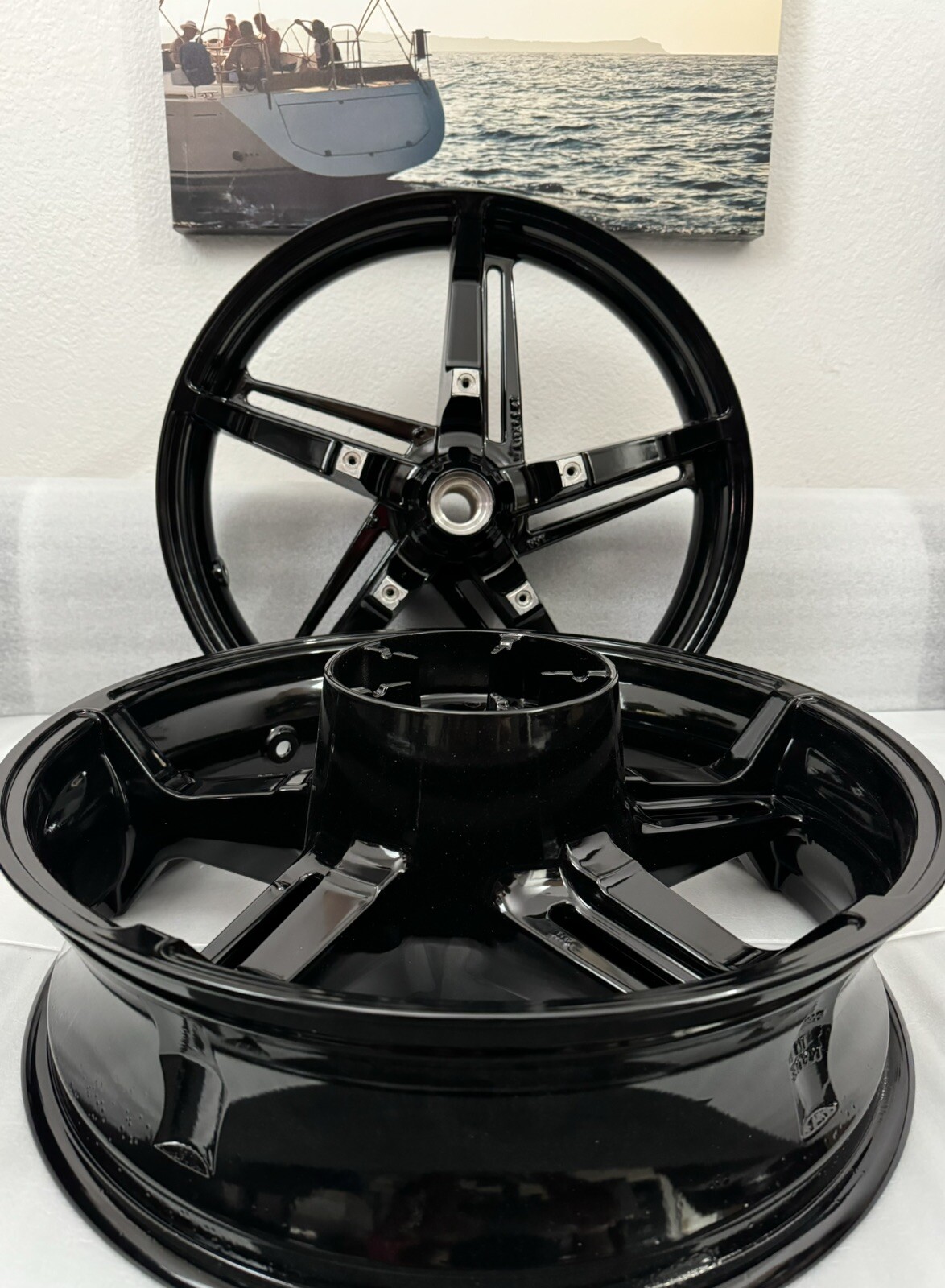 Harley NEW 2024 FLTRK Road Glide rims CUSTOM Black OEM Touring Wheels EXCHANGE