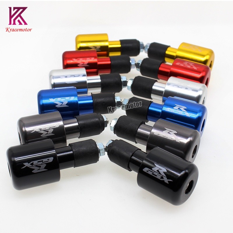CNC 7/8” Handlebar Bar Ends Slider Cap Plugs GSX1300BK GSXR1000 GSXR750 GSXR600