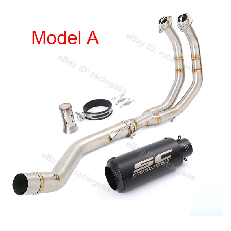 Full System Exhaust Front Pipe Muffler For Honda CBR500R CB500X CB500F 2013-2026