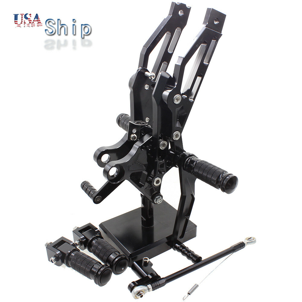 CNC Racing For Honda GROM MSX125 2012-2015 2014 Adjust Footpegs Rearset Black